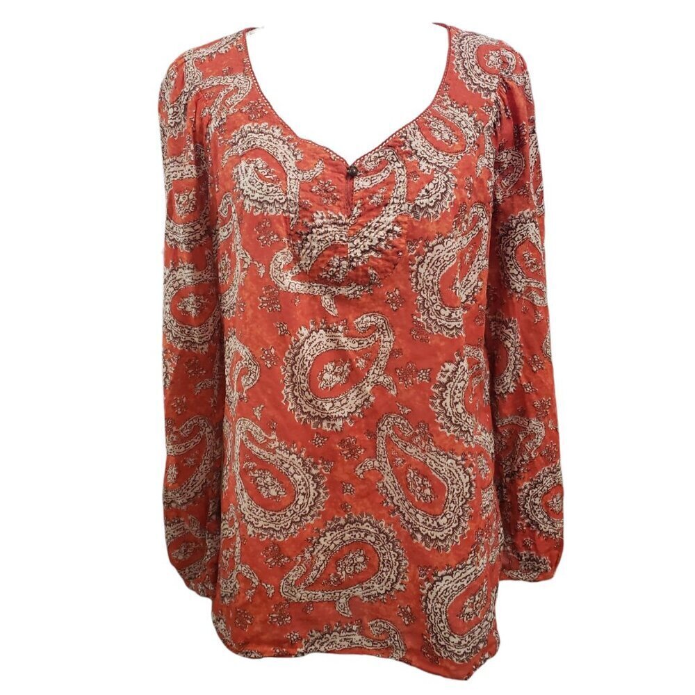 Banana Republic Womens Long Sleeve Printed Blouse Medium